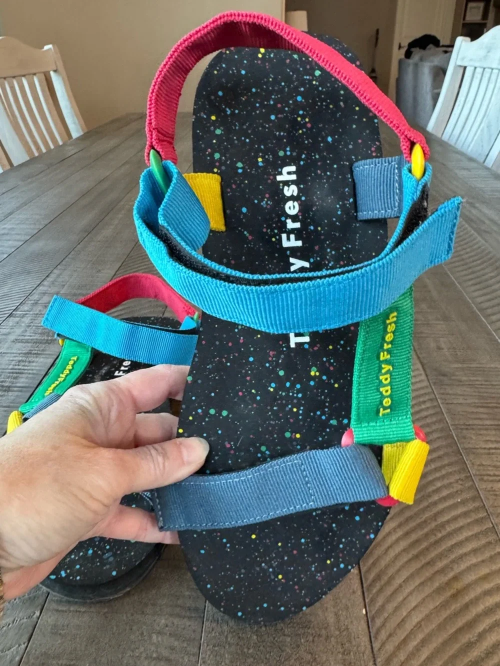 Teddy Fresh Combat Ready Warrior Colorblock Strap Retro Sandals Men’s Size 8